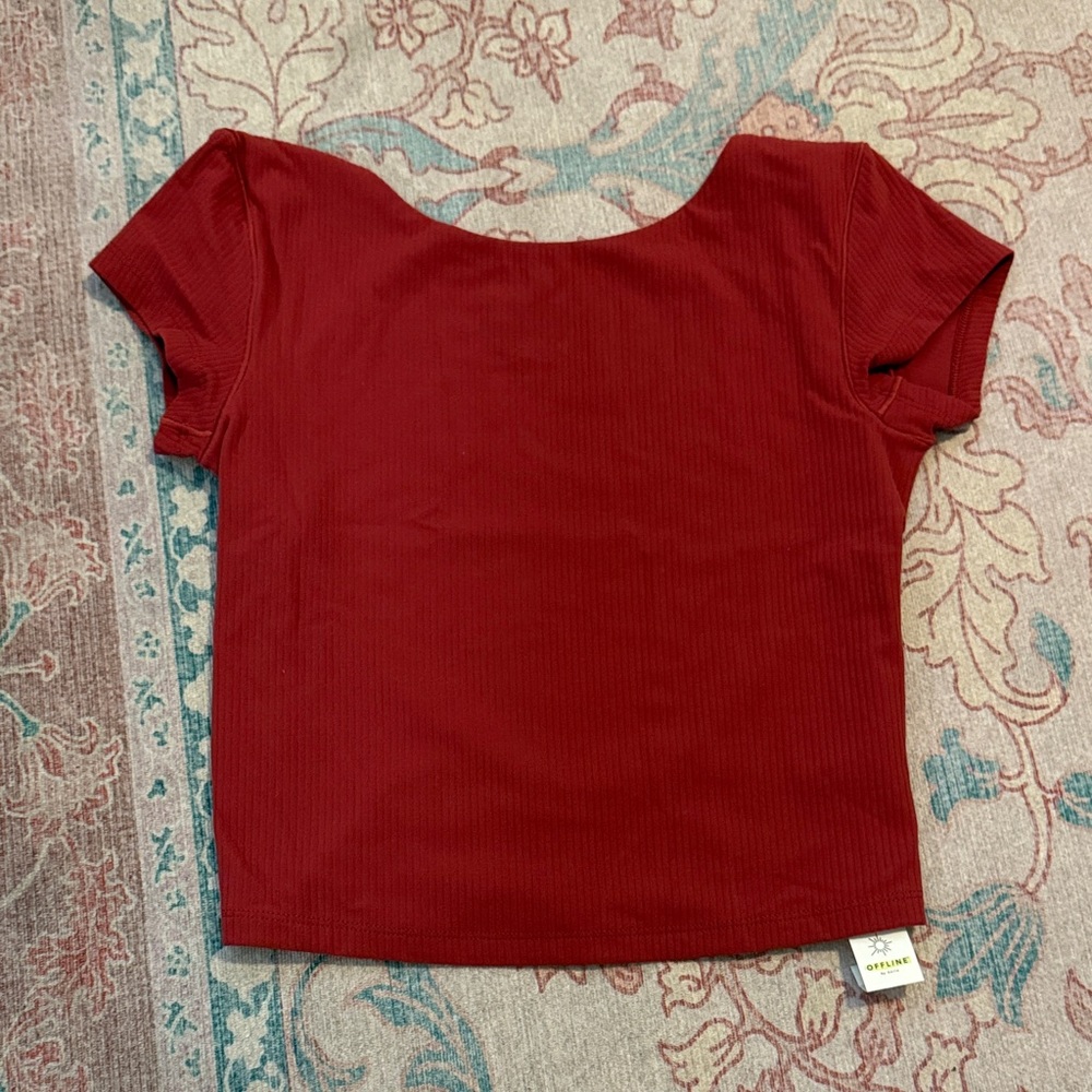 Aerie Copped Workout Top